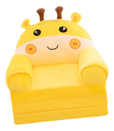 Sofá Plegable Para Niños Pequeño Sillón Amarillo