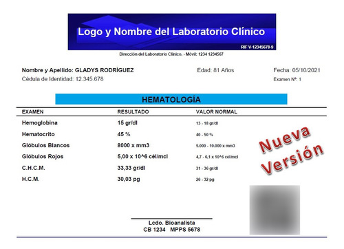 Software, Programa Para Laboratorio Clínico 