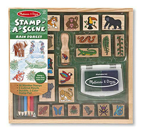 Set De Selva Tropical De Melissa & Doug: ¡crear Y Estampar!