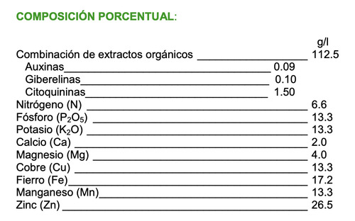 Maxigrow Bioestimulante Complejo Citoquininas Giberelina 1lt