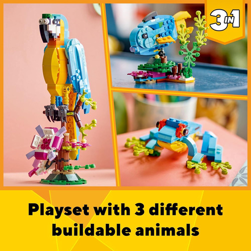 Juego De Construccion Lego Creator 3 En 1 Loro Exotico, T...