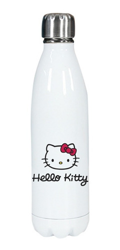 Botella Blanca Acero Inoxidable Hello Kitty