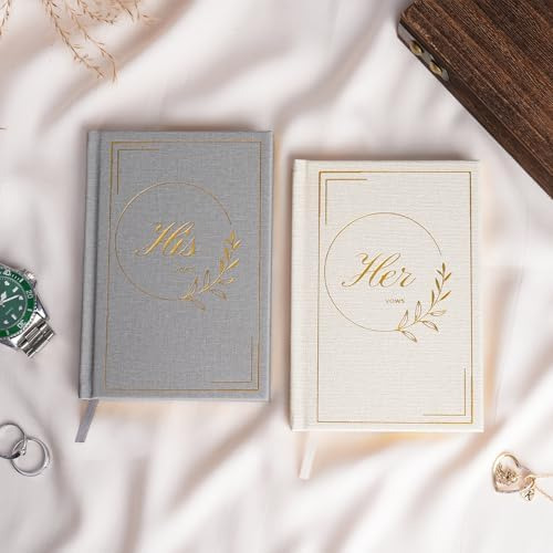 Los Libros De Votos De Boda De U&i Para Él Y Ella, Elegantes
