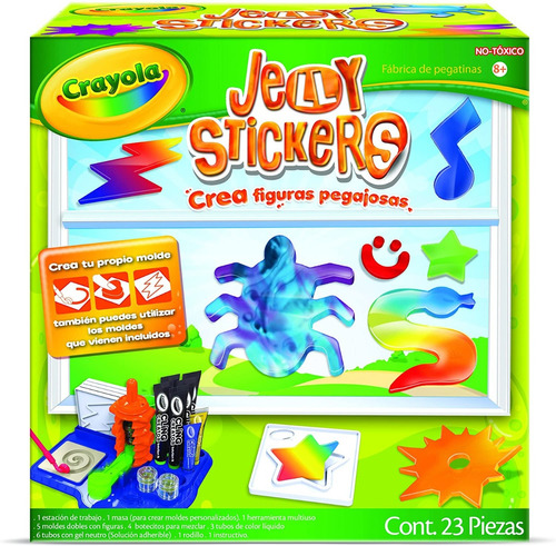 Crayola Set Jelly Stickers Crea Tu Figura Pegajosa 23 Piezas