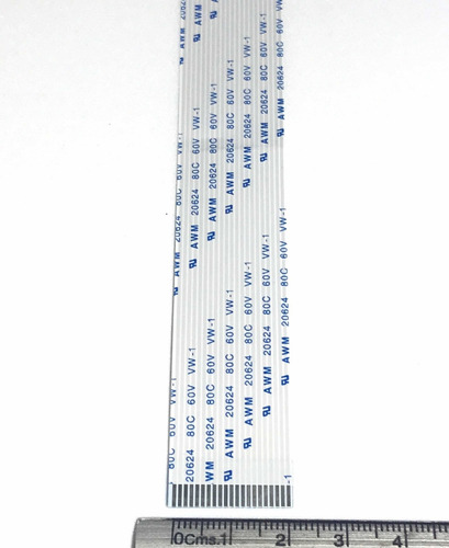 Imagen 2 de 4 de Cable Flex Plano Membrana Flexible Cinta 21 Pines 67 Cm