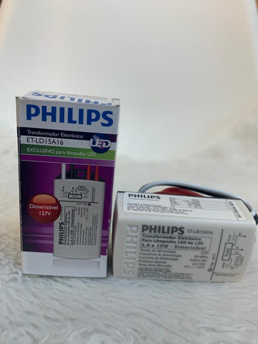 Transformador Eletrônico Dimerizavel 127v 12v Philips ETLD15A16