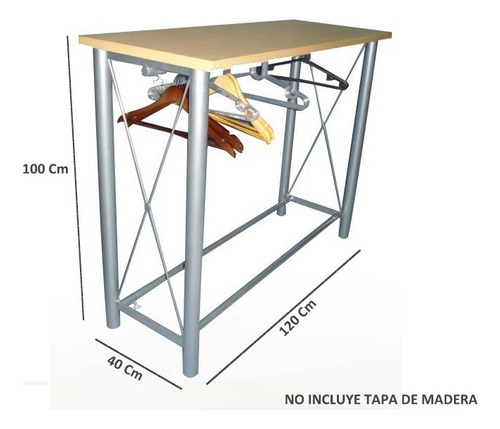 Perchero Mostrador Reforzado - Isla De Exhibición (sin Tapa)