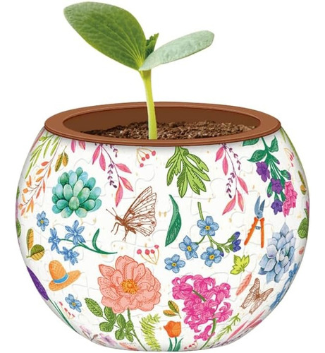 Rompecabezas 3d Maceta Mi Pequeño Jardin 80 Piezas