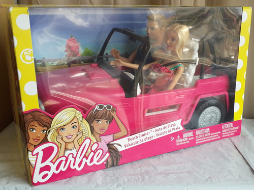 Barbie Beach Cruiser De Mattel (2 Figuras Más Jeep De Playa)