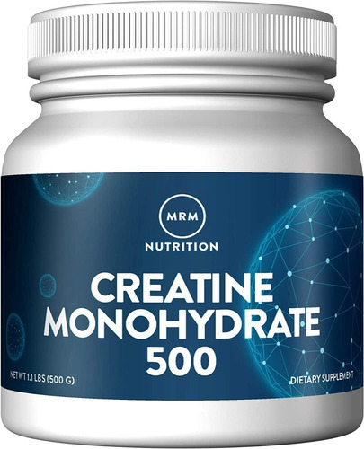 Creatina monohidratada micronizada Mrm em pó 5000mg 500gr Sabor sem sabor