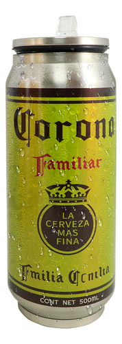Vaso Térmico Portátil Slim Company De Acero Inoxidable Termo Lata 500 Ml Bebidas Calientes Y Frías Diseño Corona Familiar