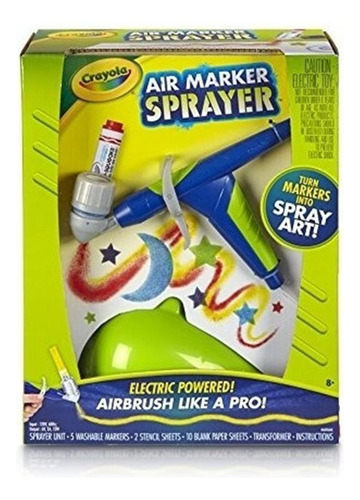 Crayola Air Marker Sprayer Set Airbrush Gift Ages 8 9 10 11 