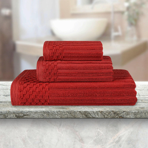 Juego De Toallas De Algodón 3 Piezas Secado Rápido Absorbent