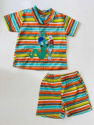 Set 2 Piezas Remera Gusano Y Short