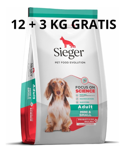 Alimento Sieger Super Premium  Mordida Pequeña para perro adulto de raza pequeña sabor mix en bolsa de 15 kg