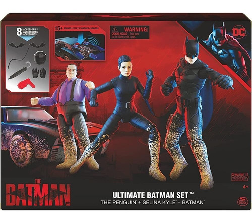 Ultimate Batman Movie Set Selina Kyle, Pingüino Y Batimovil