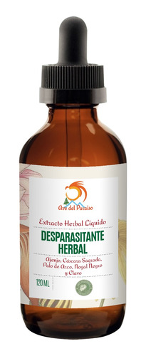 Desparasitante Herbal, Extracto Orgánico, Frasco Con 120ml