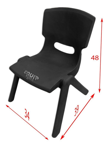 Imagen 3 de 4 de Silla Sillita Plastico Apilable Infantil Niños Colores
