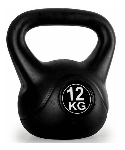 Pesa Rusa De 12 Kg Kettlebel 26.5 Libras Fitness Crossfit Color Negro