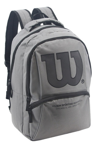 Mochila urbana/escolar Wilson Urban 18" 65.11060 color gris diseño lisa 30L