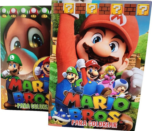 Mario Bross Libro Para Colorear Peach Luigi  Volumen 5 Y 6