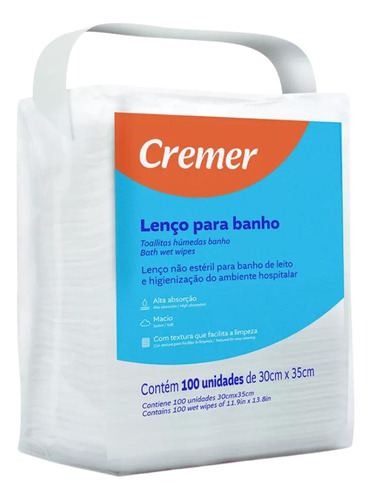 Lenço Para Banho C/100un Cremer