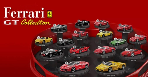 Colección Ferrari Burago 1:43 Race & Play Completa 16 Piezas