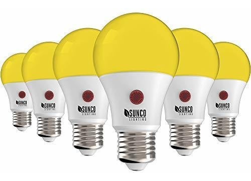 Focos Led - Sunco Lighting A19 Led Bulb, Yellow Light, 9w, A