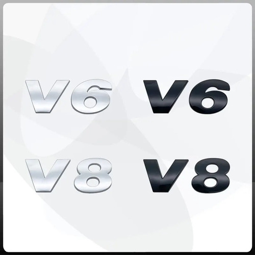 V6 V8 Cromo Emblema Placa Cromadas Insignia Para Vw Touareg