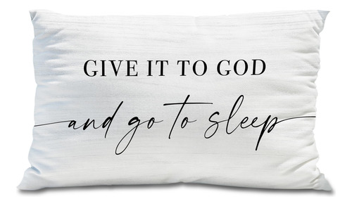 Fundas Para Almohada Decorativas Cama Blanco Rectangular Blanco Letras