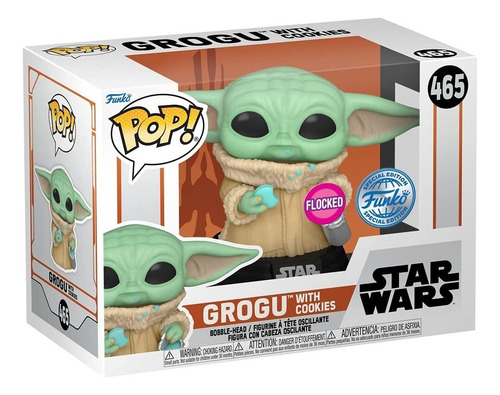 Funko Pop Star Wars - Grogu With Cookie Flocked #465