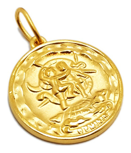 Medalla Signo Zodíaco - Géminis - Plaqué Oro 21k - 22mm