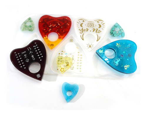 2x Ouija Heart Planchette Molde De Silicona De Resina Moldes