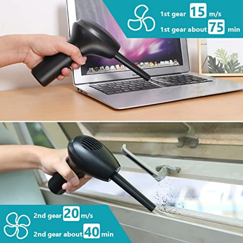 Imagen 4 de 7 de Plumero De Aire Inalámbrico, Limpiador De Teclado De Comput