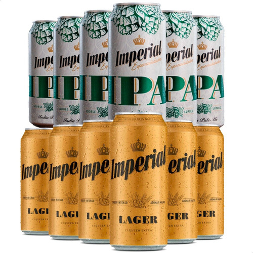 Cerveza Imperial Lager + Ipa Doble Lupulo Lata 473ml