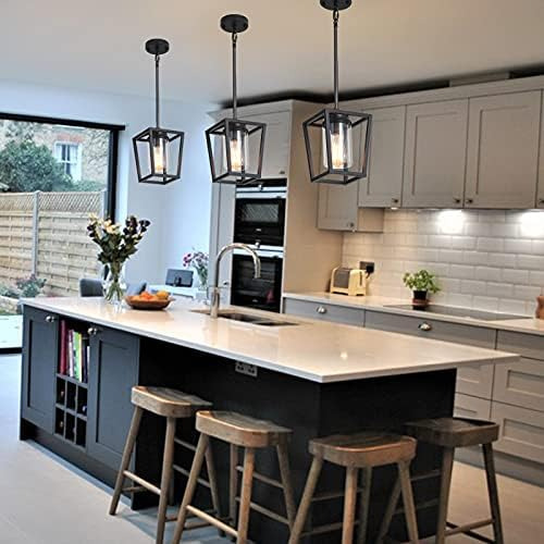 Sglfarmty Isla De Cocina Colgante Negra, Accesorios Colgante