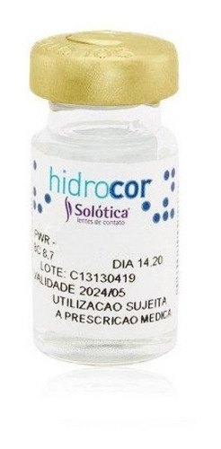 Lente De Contato Colorida Hidrocor Tórica Anual Astigmatismo