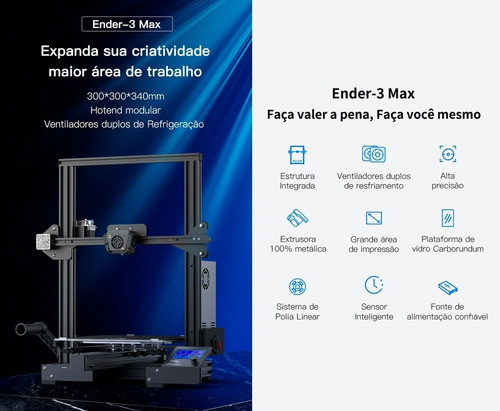 Impressora 3d Ender 3 Max Lançamento 2021 Shop