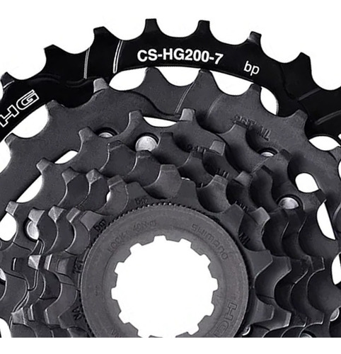 Imagem 3 de 3 de Cassete Shimano Cs-hg200 7v 12/32 Dentes Mtb Speed 300g
