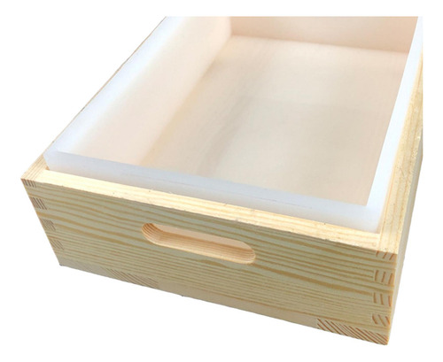 Molde De Silicona Para Jabón Con Caja De Madera Vela De