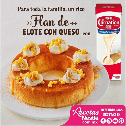 4 Leche Evaporada Carnation Clavel Nestle 4 Piezas 1kg C/u