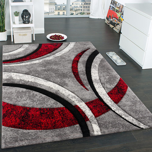 Paco Home Alfombra Diseño Corte Contorno Raya Modelo Mezcla