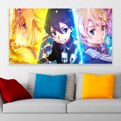 Cuadro Decorativo Eugeo Kirito Alice Sao Art 80x50cm