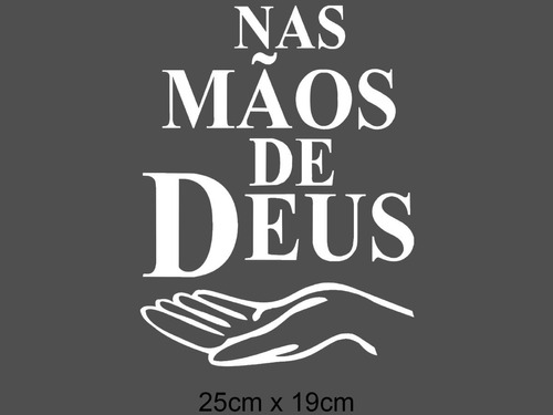 2 Adesivos Nas Mãos De Deus 25cm X 19cm Varias Cores 