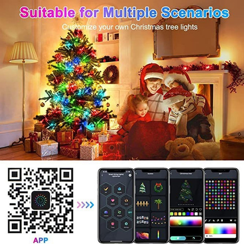 F 20m Smart String Lights Con Controles Remotos Para Fiesta