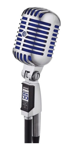 Micrófono Shure Super 55 Dinámico Vocal Supercardioide Color Plateado