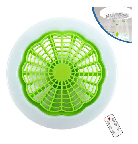 Ventilador De Teto 30w Com Luzes Integradas E27 Remote Teto Estrutura Verde Diâmetro 23 Cm Frequência 50hz/60hz Material Das Pás Plástico Quantidade De Pás 3 110v/220v