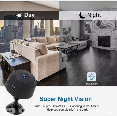 Camara Mini Espia, Hd, Wifi Facil Instalar Vision Nocturna