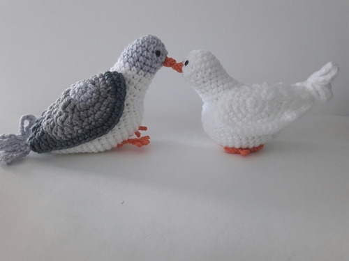 Parejita Palomas Crochet. Regalo San Valentín Original!