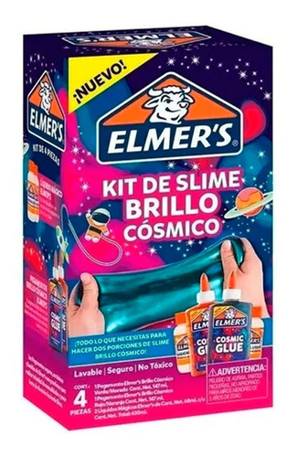 Kit De Slime Brillo Cósmico X4 Piezas Elmers 1287 Canalejas
